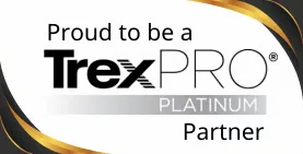 TrexPro Platinum Partner logo for Elevated Deck and Fence, the highest certification for deck builders in Idaho Falls